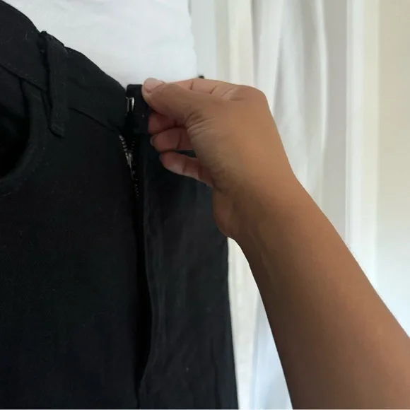 COS Black Flare Pants Women’s Size 25 Tailored Wide Leg High Waist Minimalist - Picture 4 of 16